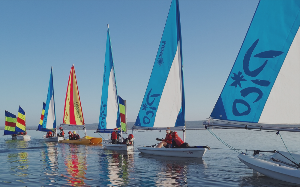 People Sailing on West Kirby Marine Lake